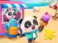 بازی Jigsaw Puzzle: Baby Panda Ice Cream Car آنلاین
