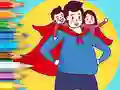 بازی Coloring Book: Father's Day آنلاین