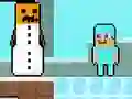بازی Noob vs Pro Snowman آنلاین