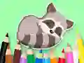 بازی Coloring Book: Baby Raccoon آنلاین