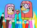 بازی Coloring Book: Bluey Flossing Grannies آنلاین