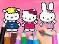 بازی Coloring Book: Hello Kitty With Friends آنلاین