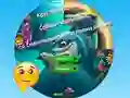 بازی Round Jigsaw Puzzle Collect Pictures of Funny Ocean Inhabitants آنلاین