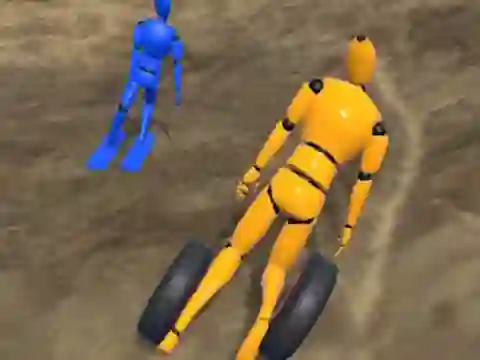 بازی Ragdoll Racing: Extreme Downhill آنلاین