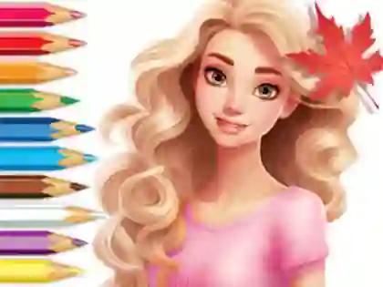 بازی Coloring Book: Barbie Autumn Tale آنلاین