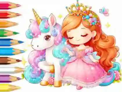 بازی Coloring Book: Unicorn Secret Whisper آنلاین