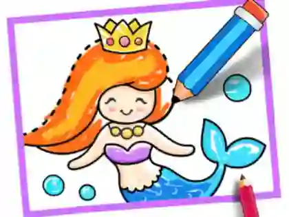بازی Toddler Drawing: Mermaid آنلاین
