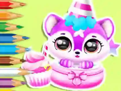 بازی Coloring Book: Baby Fluff's Birthday آنلاین