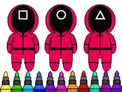 بازی Coloring Book: Squid Game Mask آنلاین