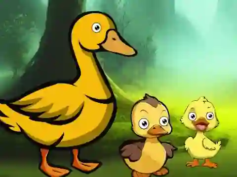 بازی Duck Family Reach Pond آنلاین