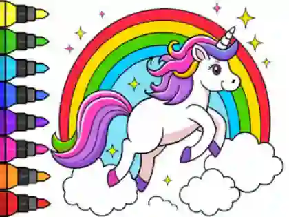 بازی Coloring Book: Magical Unicorn آنلاین