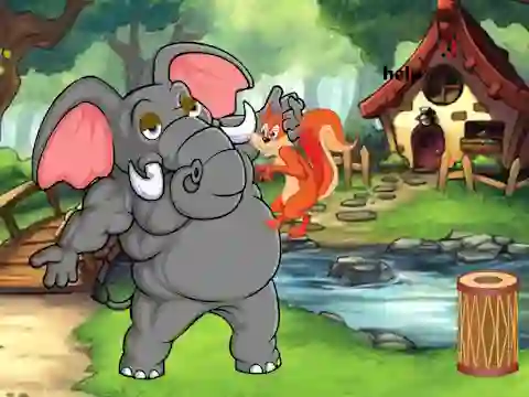 بازی Squirrel Trapped To Giant Elephant آنلاین