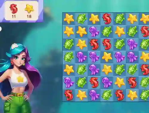 بازی Underwater Adventures: Match 3 آنلاین