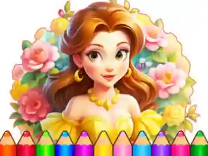 بازی Coloring Book: Flower Dress Up آنلاین