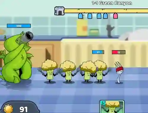 بازی Food Castle Tower Defense آنلاین