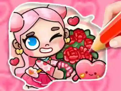 بازی Coloring Book: Avatar Valentine's آنلاین