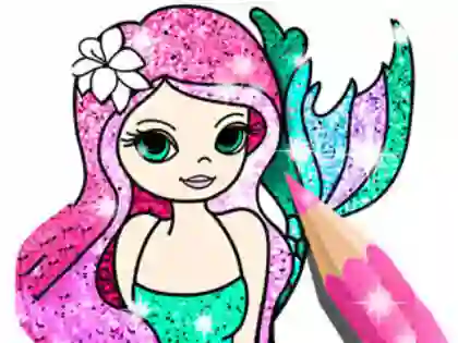 بازی Coloring Book: Little Mermaid آنلاین