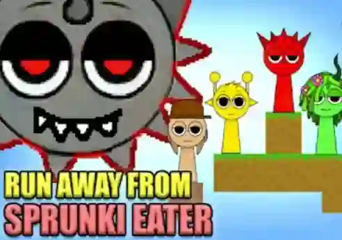بازی Run Away From Sprunki Eater آنلاین
