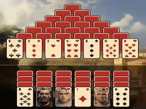بازی Pyramid Solitaire Ancient Rome آنلاین