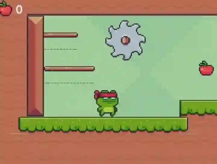 بازی Green Ninja Collects Apples آنلاین