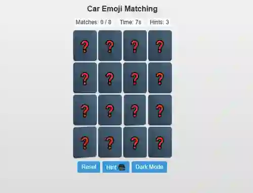 بازی Car Emoji Matching آنلاین