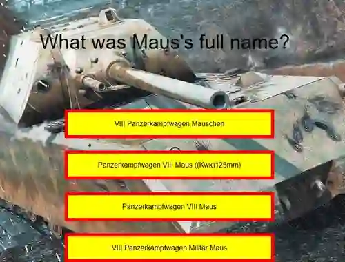 بازی Tank Quiz: Maus آنلاین