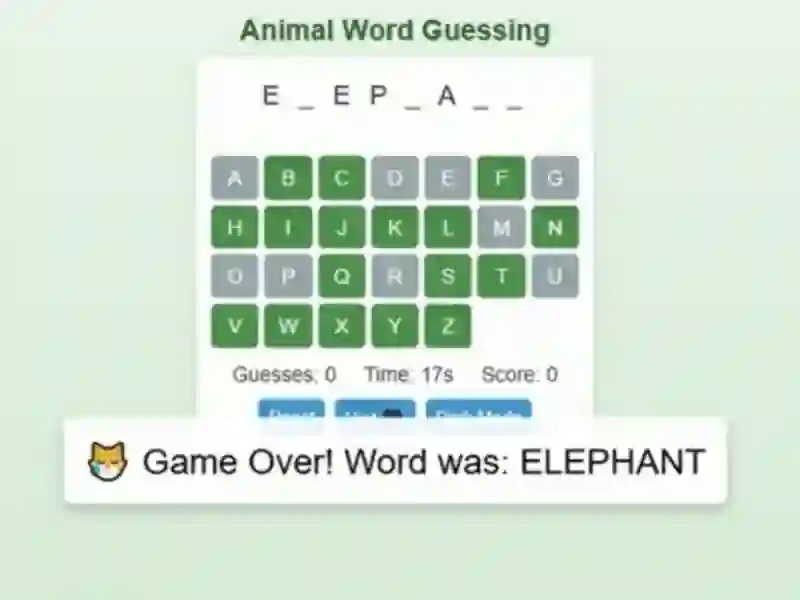 بازی Animal Word Guessing Game آنلاین