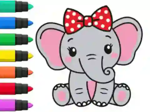 بازی Coloring Book: Elephant آنلاین
