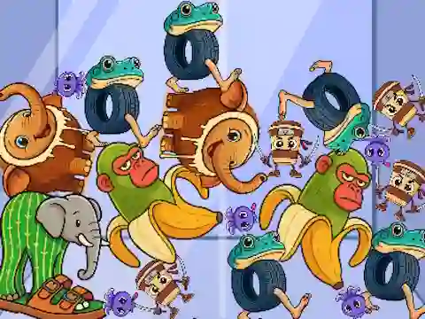 بازی Italian Brainrot: Animals Merge Puzzle آنلاین