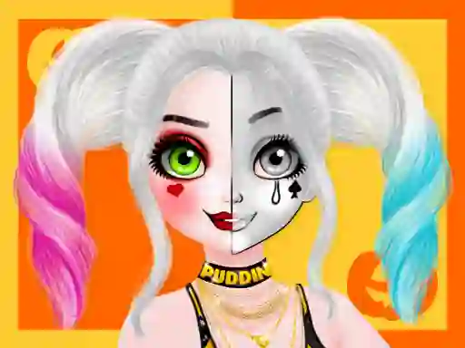 بازی Princess Halloween Makeup Halffaces Tutorial آنلاین