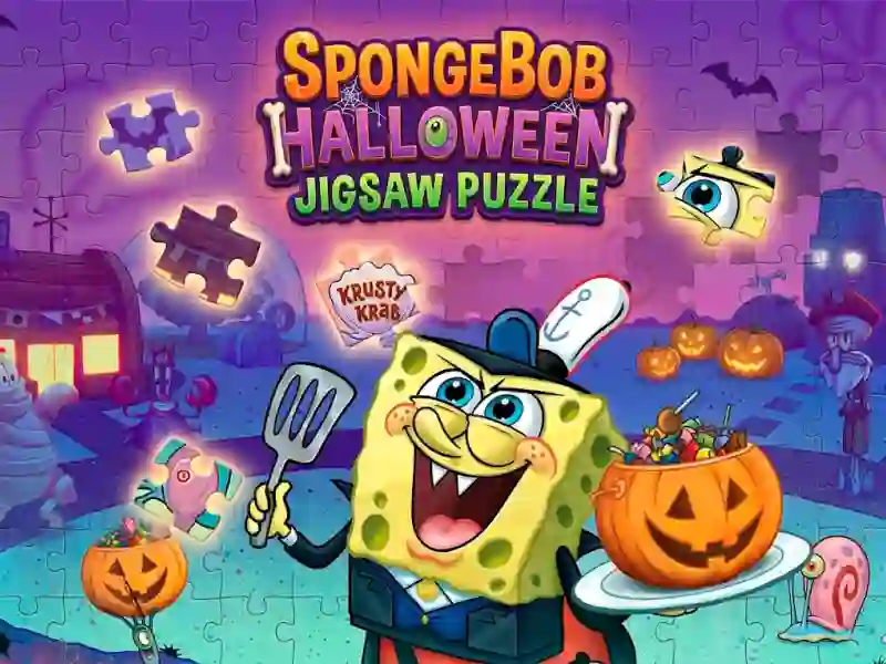 بازی SpongeBob Halloween Jigsaw Puzzle آنلاین