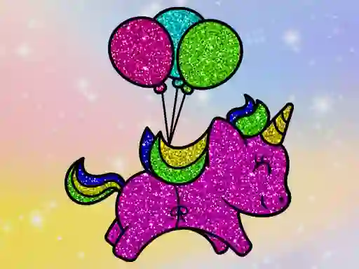 بازی Coloring Book Glittered Unicorns آنلاین