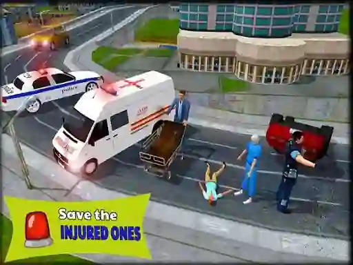 بازی Ambulance Rescue Driver Simulator 2018 آنلاین