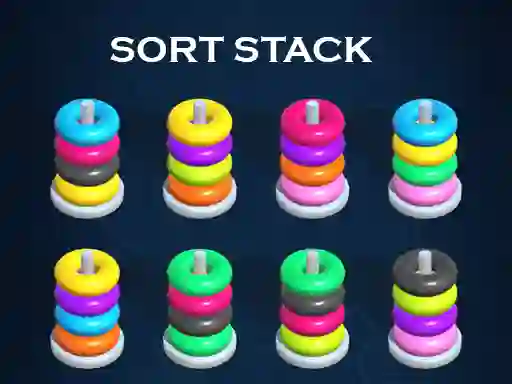 بازی Sort Stack color Hoop Game آنلاین