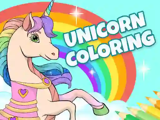 بازی Unicorn Dress Up Coloring Book آنلاین