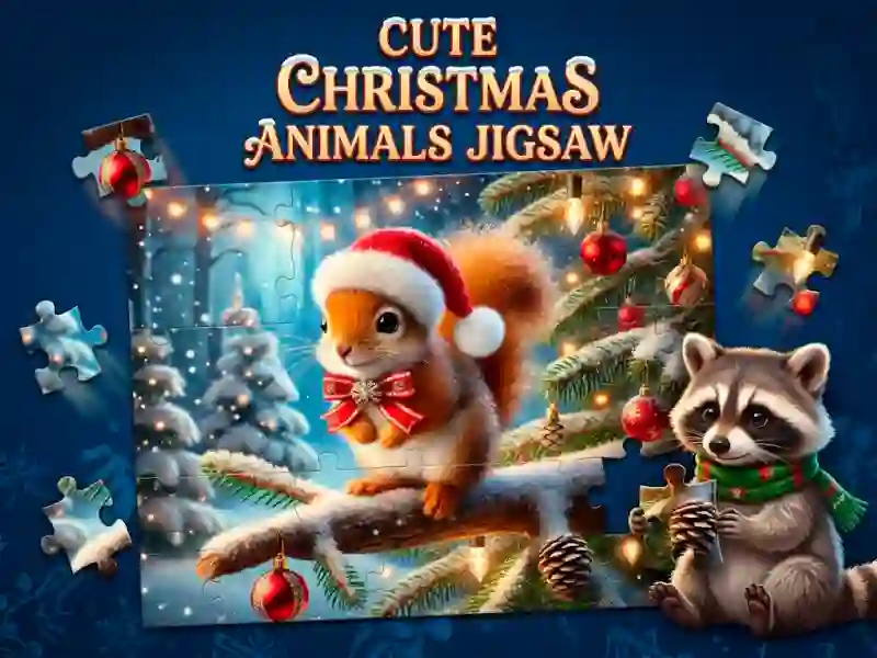 بازی Cute Christmas Animals Jigsaw آنلاین