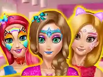 بازی Princesses Room Face Painting آنلاین