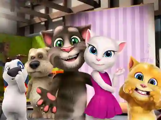 بازی GF Talking Tom Jigsaw Puzzle آنلاین
