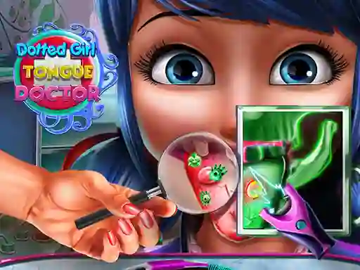 بازی Dotted Girl Tongue Doctor آنلاین