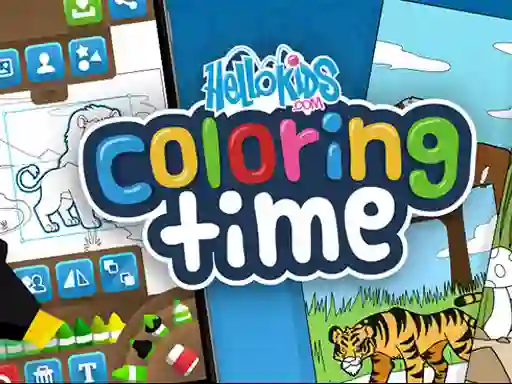 بازی Hello kids Coloring Time آنلاین