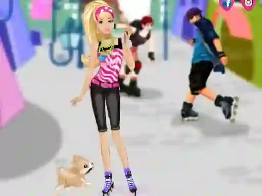بازی Barbie on roller skates آنلاین