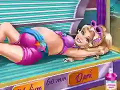 بازی Pregnant Princess Tanning Solarium آنلاین