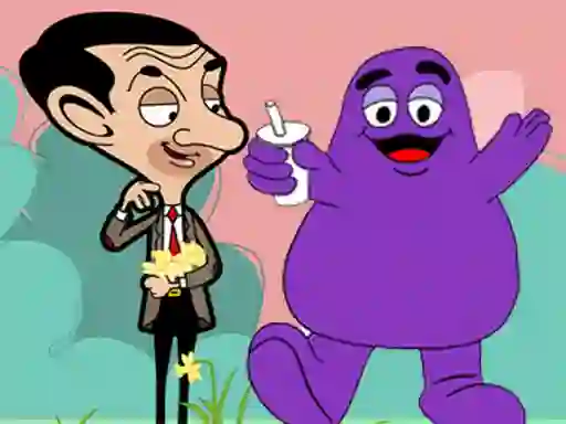 بازی When Mr Bean meet Grimace آنلاین