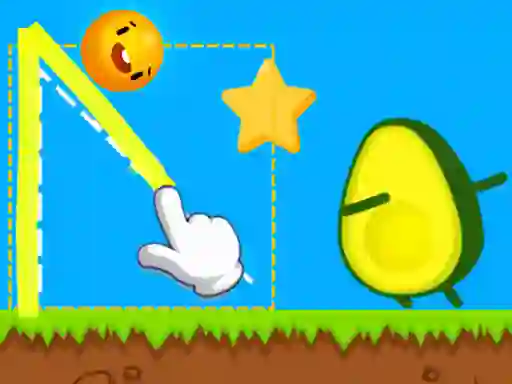 بازی Where's My Avocado Draw Lines آنلاین