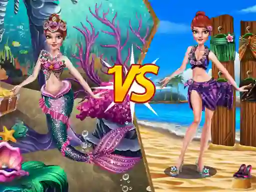 بازی Mermaid vs Princess Outfit آنلاین