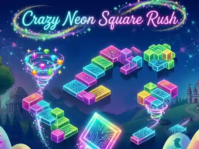 بازی Crazy Neon Square Rush آنلاین