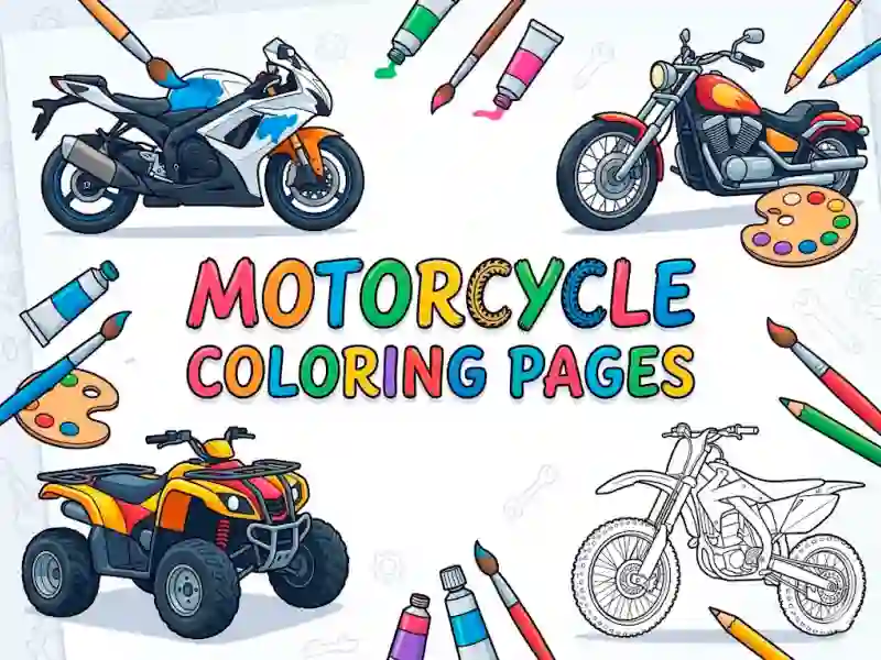 بازی Motorcycle Coloring Pages آنلاین