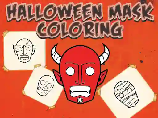 بازی Halloween Mask Coloring Book آنلاین
