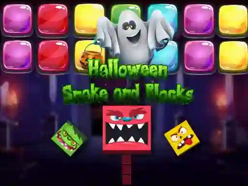 بازی Halloween Snake and Blocks آنلاین