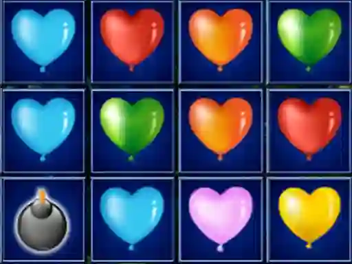 بازی Heart Balloons Block Collapse آنلاین